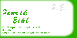 henrik eipl business card